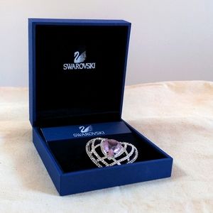 Swarovski Purple Heart Brooch